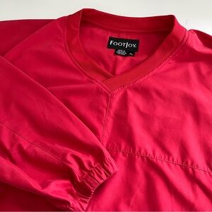Footjoy FJ Men's Windbreaker Pullover Red Long Sleeve Golf XL active performance